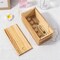 Vintage Wood Box with Slide Lid, 7.8'' x 3.9'' x 3.1'' Keepsake Storage Wooden Box, Rustic Wood Gift Boxes for Art Hobbies, DIY Lovers, Desk Organizers, Cards and Home Decorations